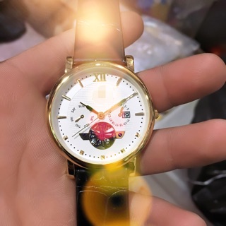 Đồng hồ dây da nam halei