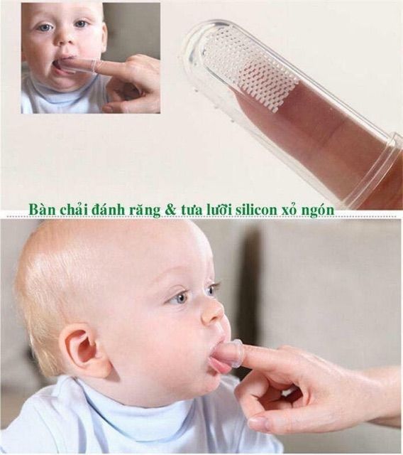 Vỉ rơ lưỡi silicone cao cấp cho bé/nhiều hãng