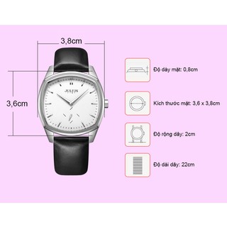Đồng hồ đôi nam nữ JULIUS JS-014A dây da