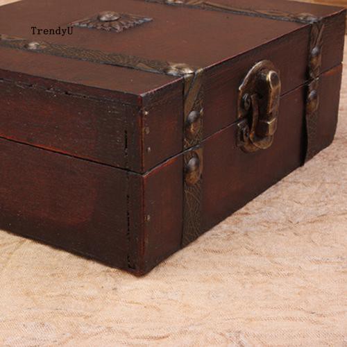 Hộp Gỗ Đựng Trang Sức Phong Cách Vintage Kèm Hộp Đựng Bằng Gỗ Tiện Dụng