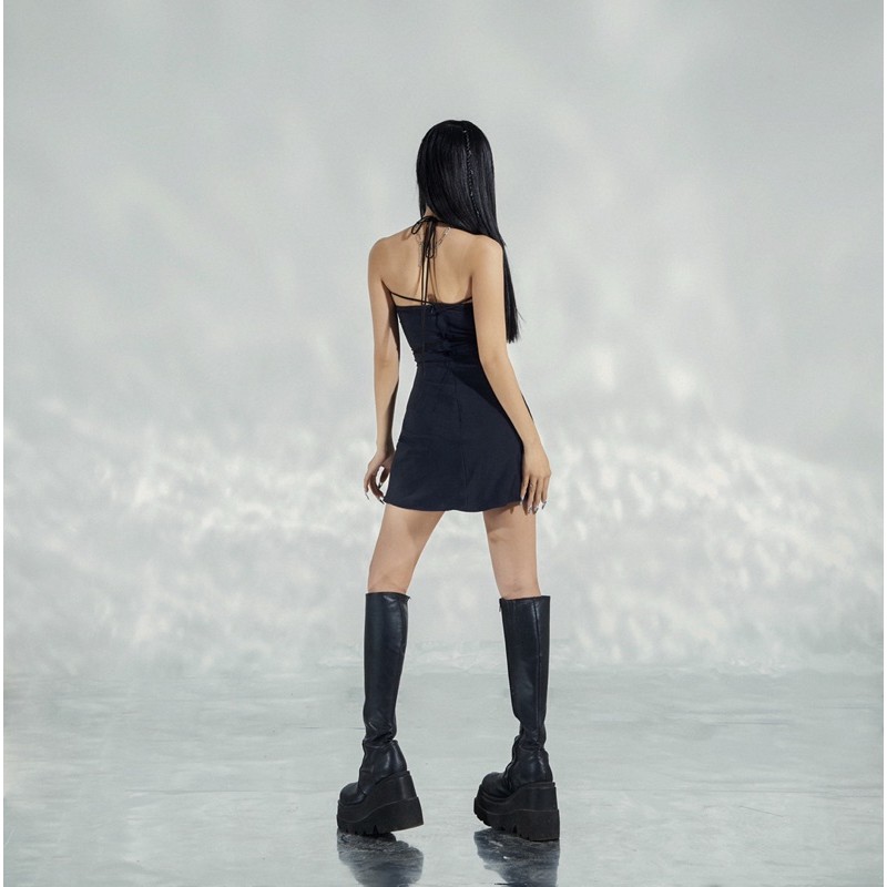 Đầm thun đen có mút ngực | BigBuy360 - bigbuy360.vn