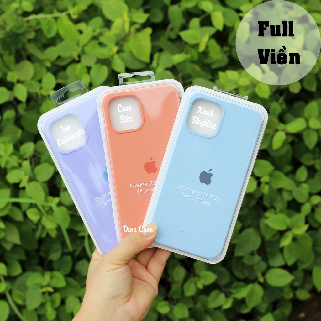 Ốp lưng iphone FULL VIỀN Chống bẩn 20 màu silicon case cho 12 / 12Pro / 12 Promax - Dino Case | BigBuy360 - bigbuy360.vn