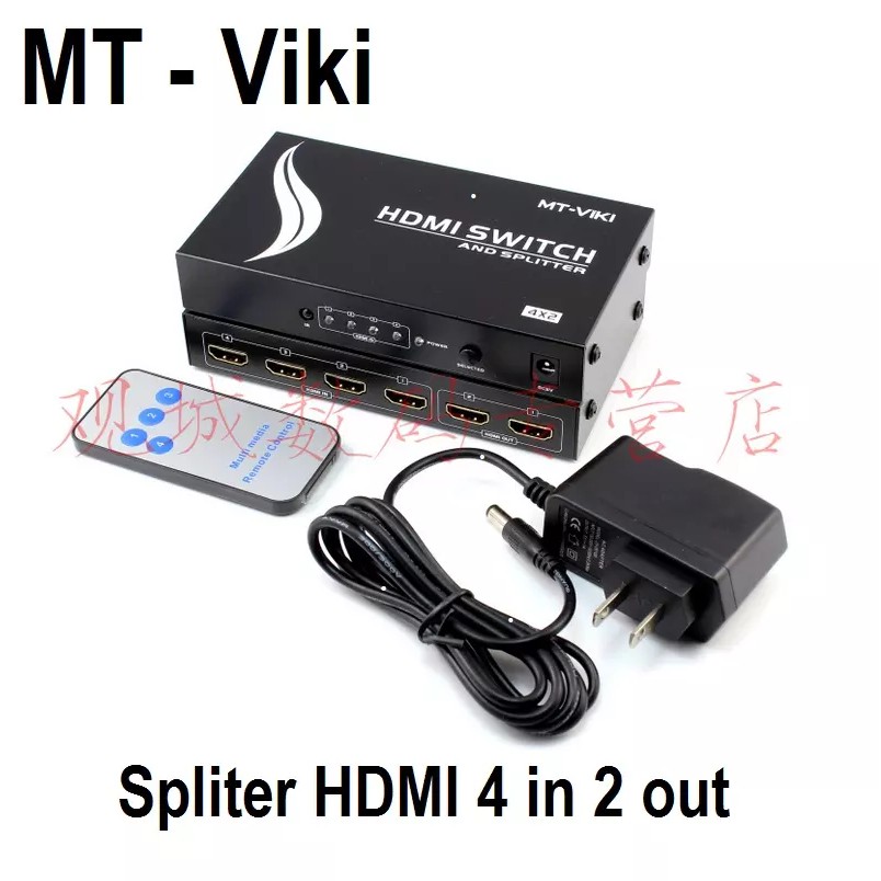 Bộ chia HDMI 4 vào 2 ra có điều khiển MT-VIKI