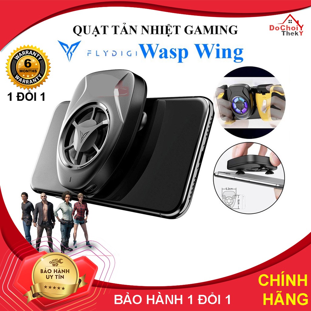 [PHIÊN BẢN MỚI] Flydigi Wasp Wing | Quạt tản nhiệt gaming cho điện thoại, siêu mát, LED RGB siêu ngầu - BẢO HÀNH 6 THÁNG