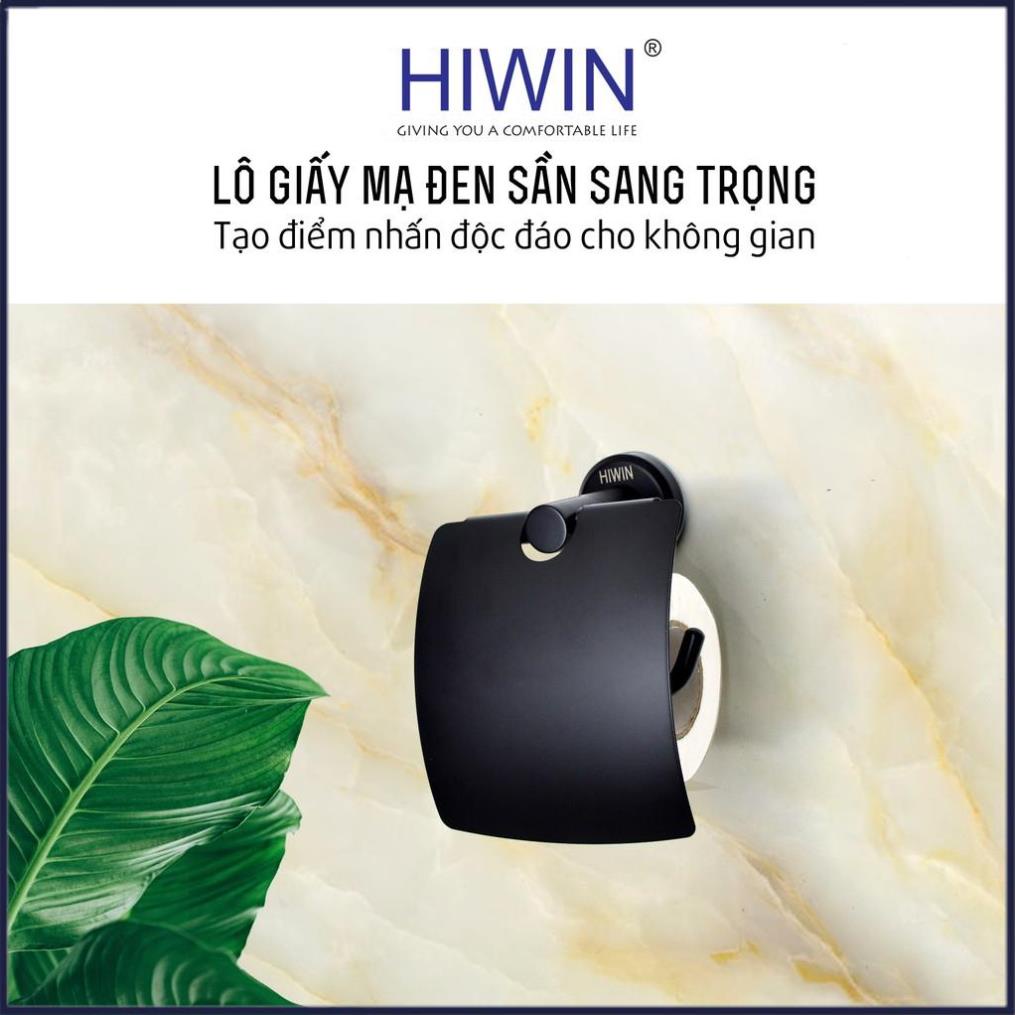 Lô giấy, hộp đựng giấy vệ sinh chất liệu inox 304 mạ đen HIWIN Y-534B