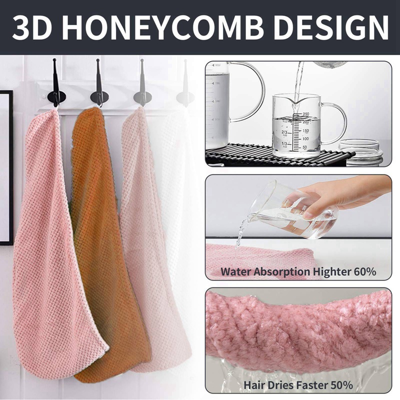 [Hàng mới về] Mũ trùm đầu làm khô tóc siêu thấm hút có nút cài tiện lợi