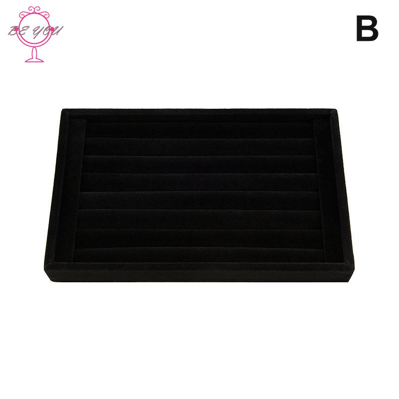 BY Ring Jewelry Pendant Velvet Display Organizer Tray Holder Earring Jewelry Storage Case | BigBuy360 - bigbuy360.vn