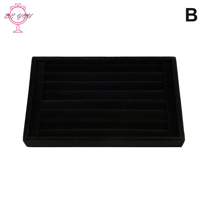 BY Ring Jewelry Pendant Velvet Display Organizer Tray Holder Earring Jewelry Storage Case | BigBuy360 - bigbuy360.vn