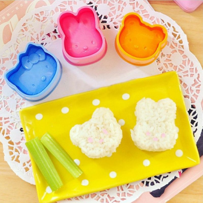 Set 3 khuôn ép cơm bento