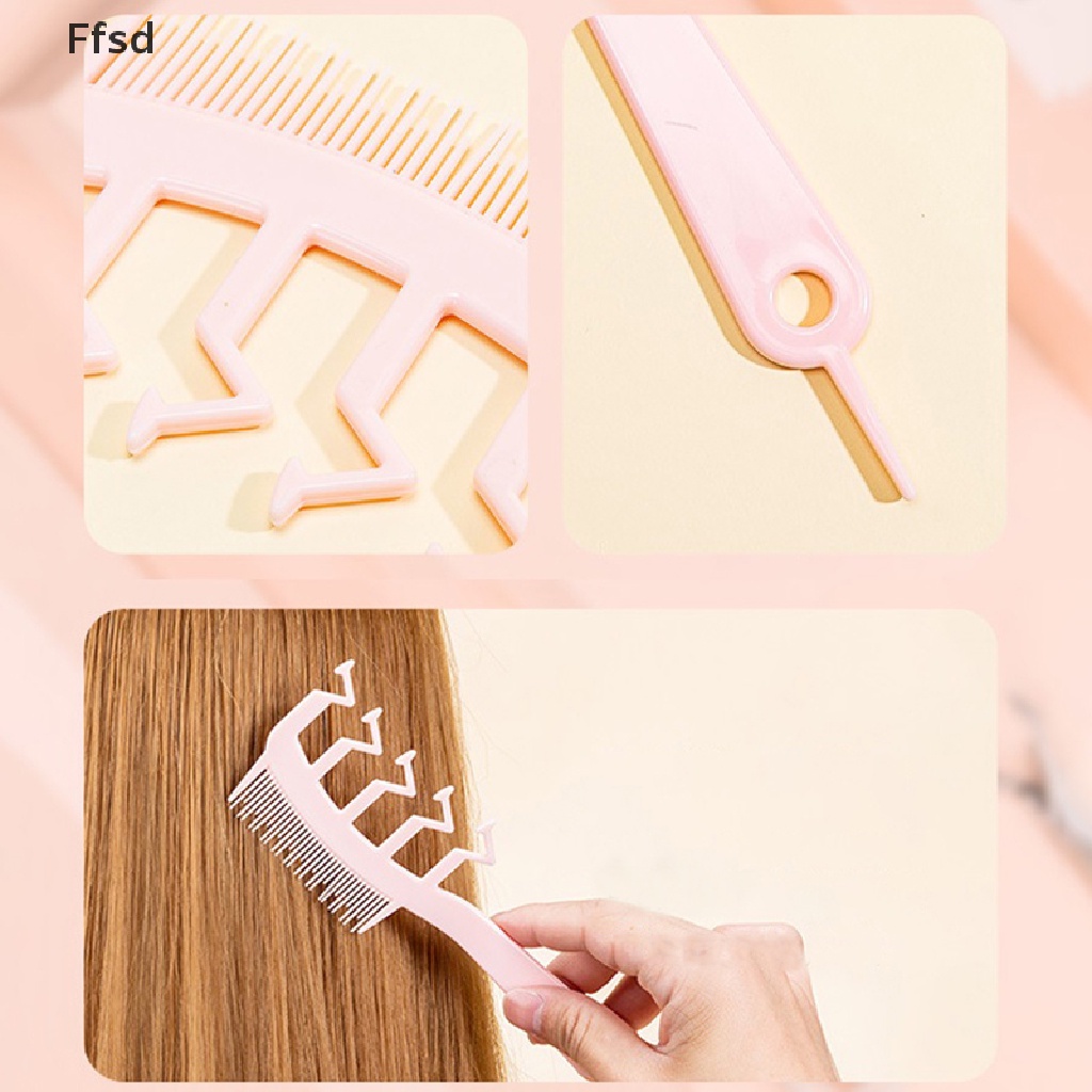 {Ffsd} Lược Chải Tạo Kiểu Tóc Hai Mặt Lông Tơi Hình Chữ Z Tức Thì