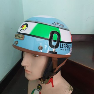 Nón bảo hiểm Napoli Pug3 tem Leopard