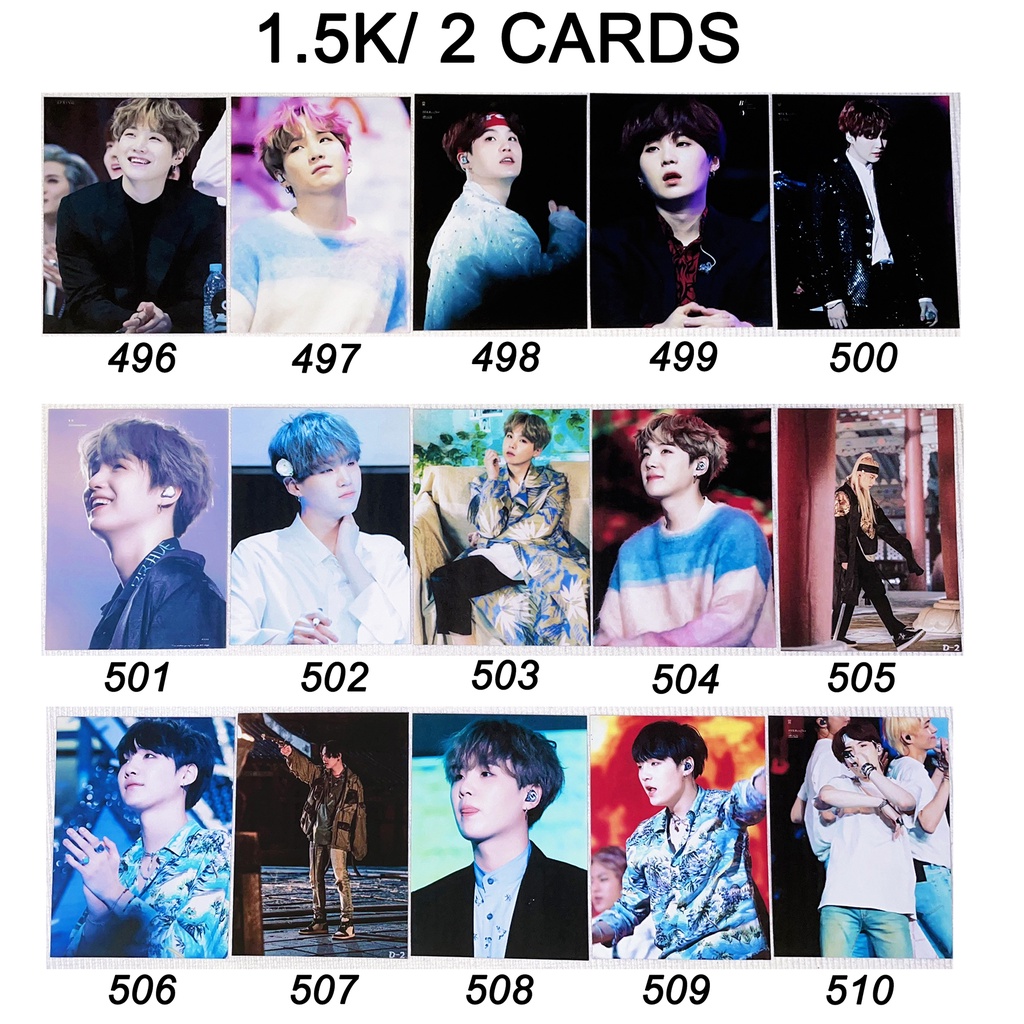 Sale set card  SUGA BTS giá rẻ 4