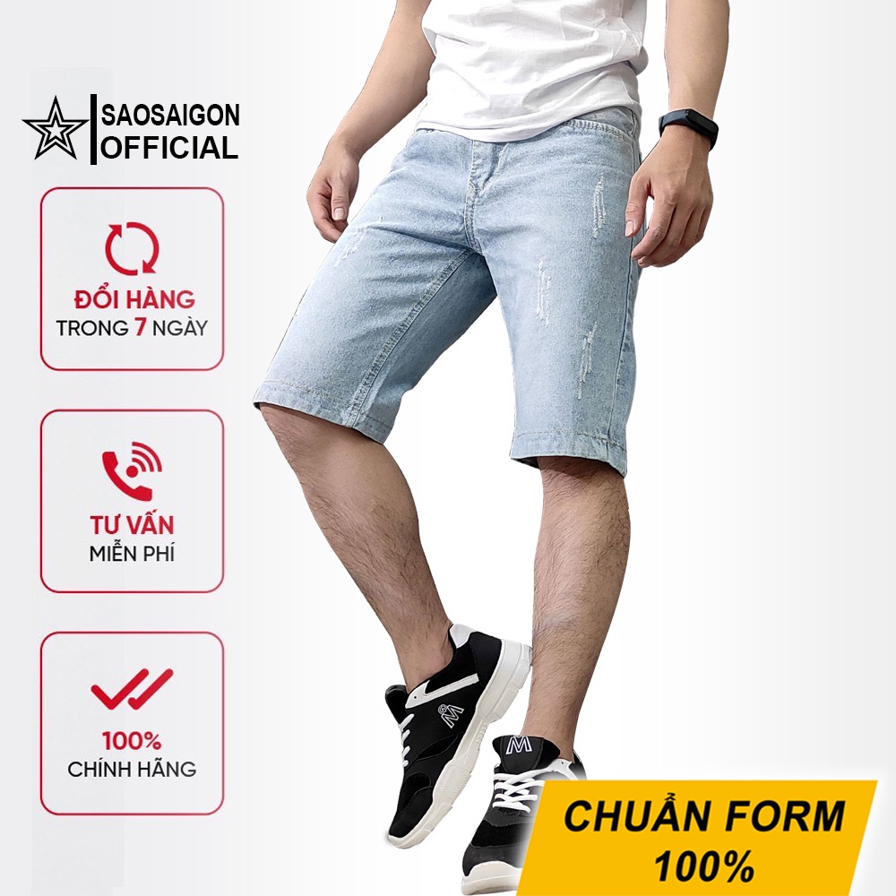 Quần short nam vải jean dày đẹp chuẩn form dáng SL414 StarLord
