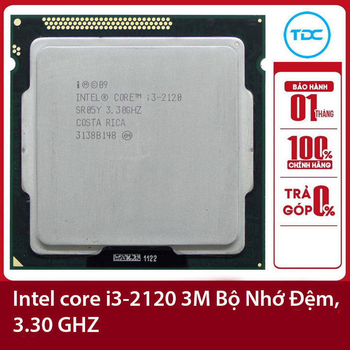 Bộ vi xử lý Intel CPU Core i3 2120 3.70GHz ,65w 2 lõi 4 luồng, 3MB Cache Socket Intel LGA 1155