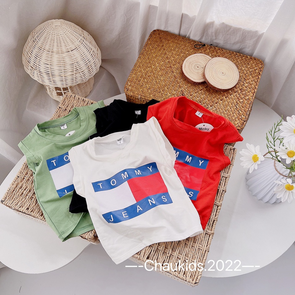 Áo phông bé trai TOMY, áo thun ba lỗ bé trai kiểu dáng Hàn cho bé 8 - 20kg BKS23