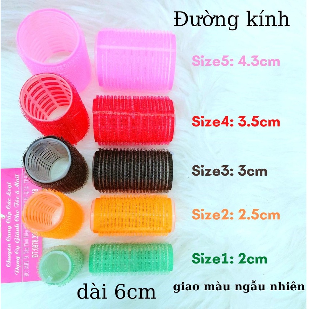 Lô Cuốn Tóc Tạo Kiểu Tự Dính Nhiều Màu Đủ Size