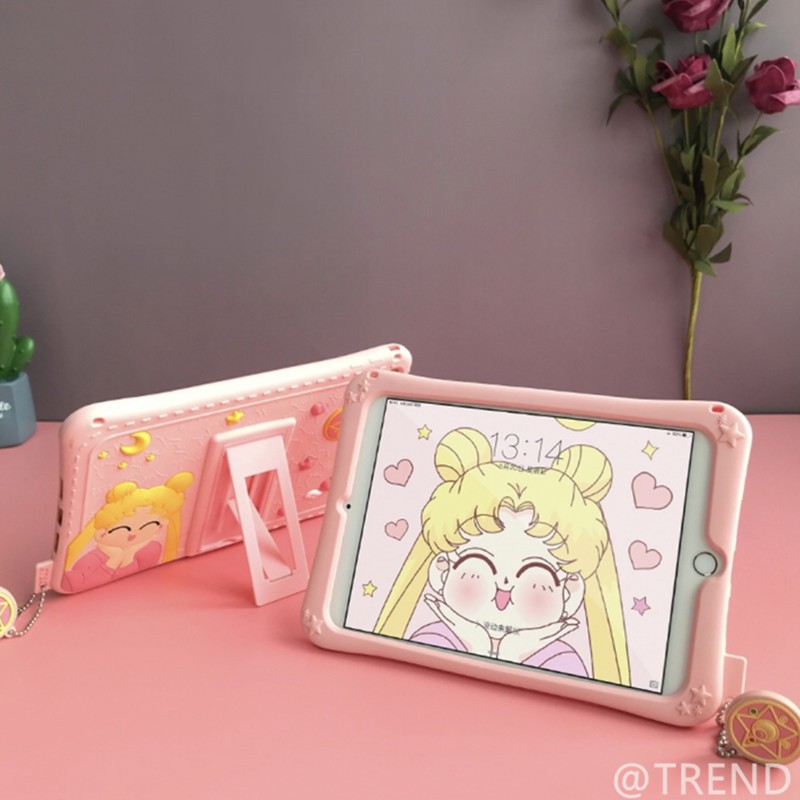 Ốp Lưng Silicone Họa Tiết Thủy Thủ Mặt Trăng Thời Trang Cho Ipad Air 1 2 3 Mini 4 5 Pro 2017 2018 2019 2020 | BigBuy360 - bigbuy360.vn