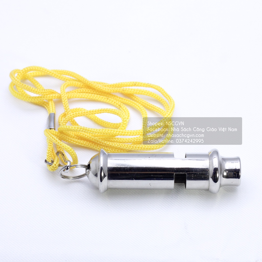 Còi Mã Morse Đầu Tròn Truyền Tin, Còi Hiệu Lệnh Inox, Còi Huynh Trưởng