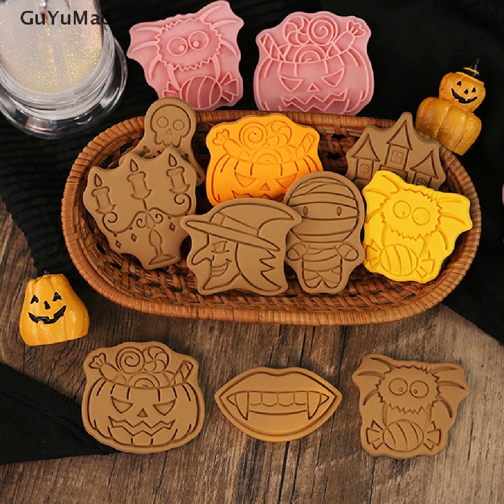 Khuôn Silicone Làm Bánh Quy / Kẹo Đường Hình Ma Bí Ngô Halloween