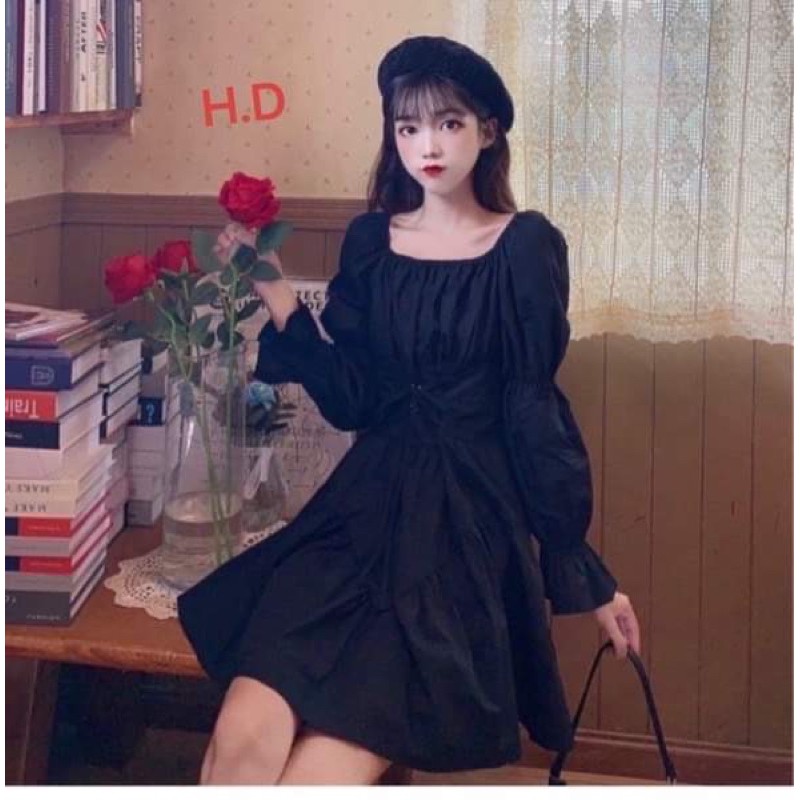 [Mã FAXANH1505 giảm 10K đơn 50K] Váy trễ vai chiết eo HD62 | BigBuy360 - bigbuy360.vn
