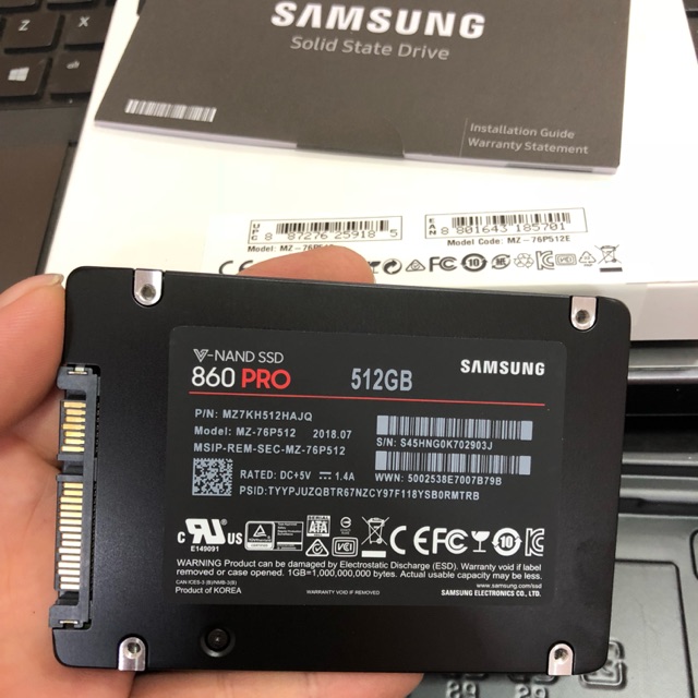 Ổ cứng laptop SSD 512Gb Samsung 860 Pro 🤗 mới 100%