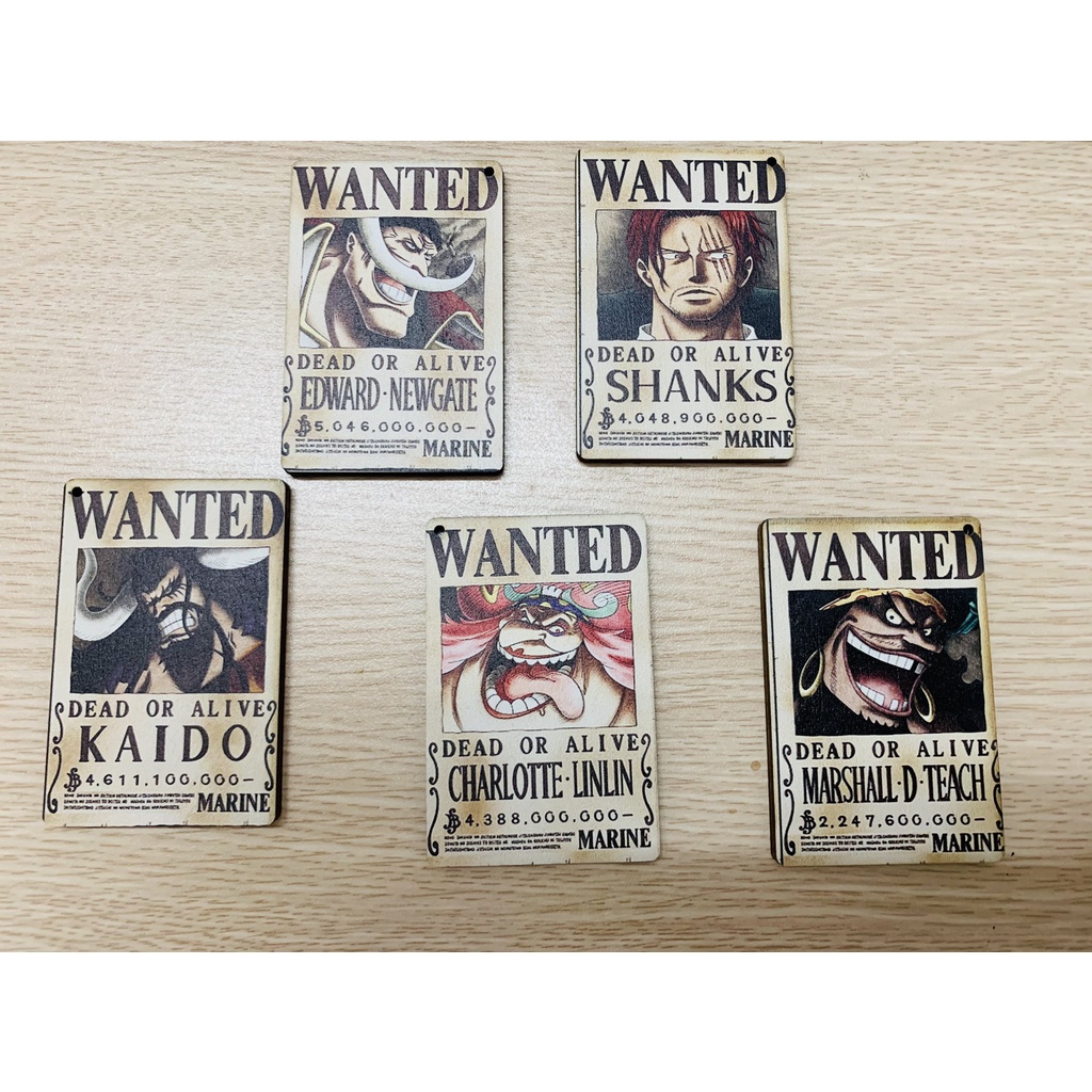 Móc Khoá One Piece - Tờ Truy Nã One Piece - Couple Onepice - Kaido x Linlin - Ace x Roger - Ace x Sabo - Ace x Newgate