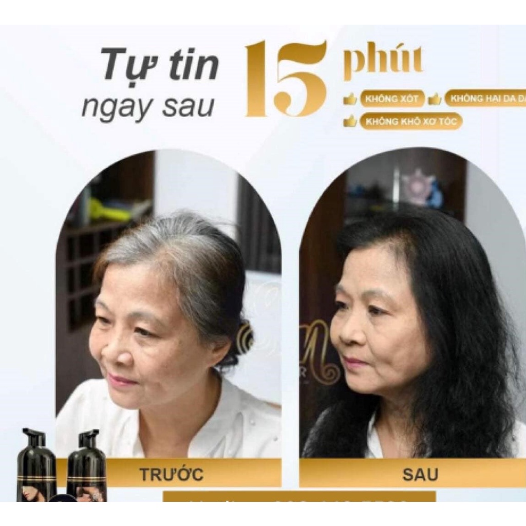 Dầu gội phủ bạc nhuộm đen nâu tóc thảo dược sin hair nhuộm tóc đen, nâu số 1 Nhật Bản 500ml.[CHÍNH HÃNG]