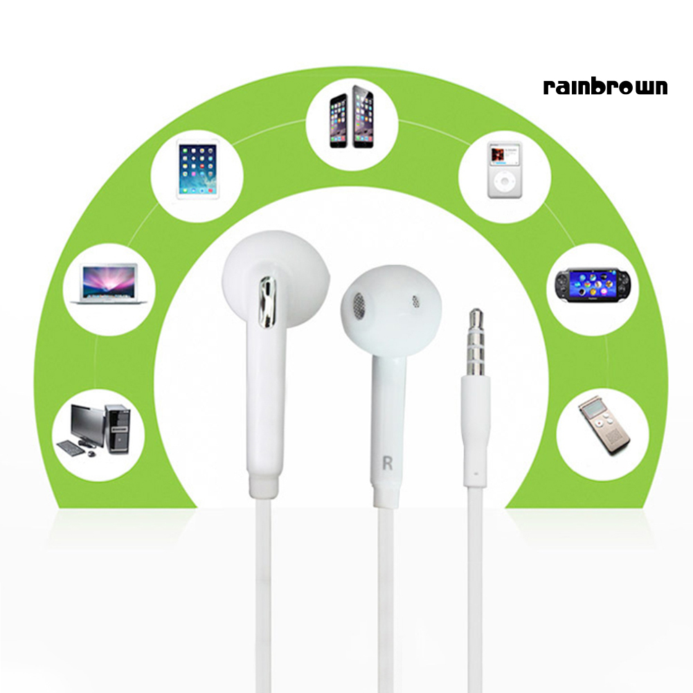 /REJ/ Universal 3.5mm Plug Wired Volume Control Mic Earphones for Samsung S6 S7 Edge