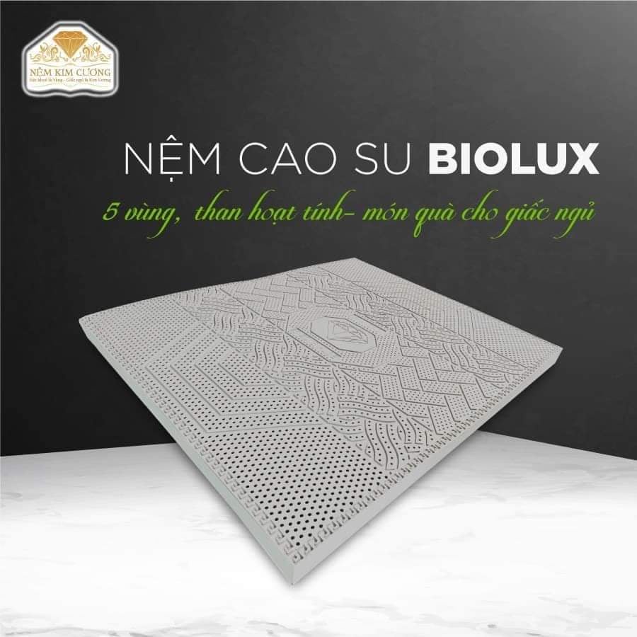 Nệm cao su Kim Cương BIOLUX than hoạt tính siêu kháng cháy 1m6x15cmx2m