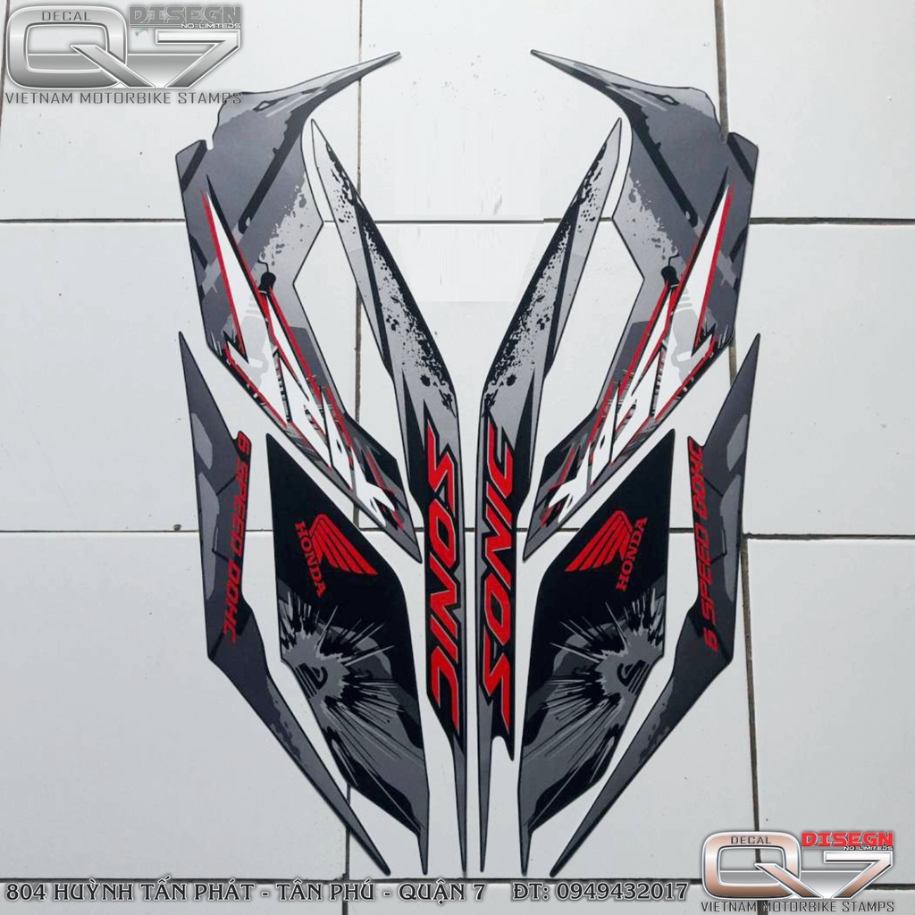 Tem Rời SONIC 150 Đen - decalq7