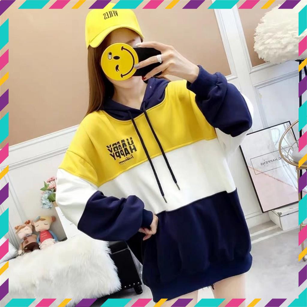 Áo khoác nỉ Hoodie KN18 phối sọc ngang 3 màu kiểu dáng Hàn Quốc năng động, trẻ trung, form unisex nam và nữ