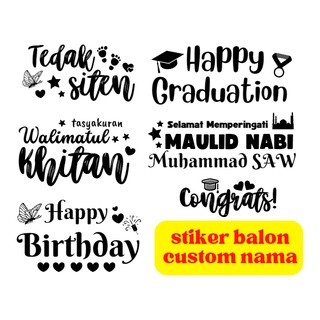 Image of stiker balon bobo transparan pvc birthday graduation engagement congrat khitan maulid