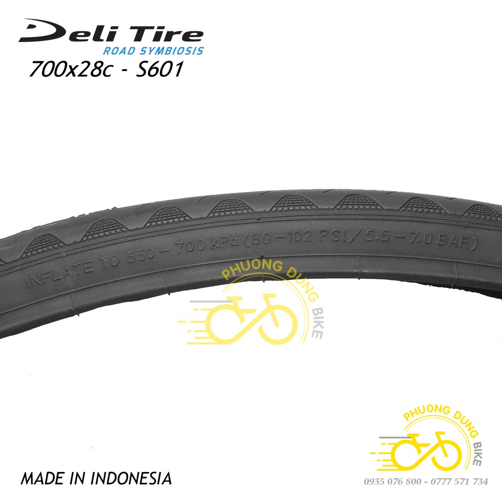 Lốp (Vỏ) xe đạp Deli Tire S601 700x28C - 1 Chiếc