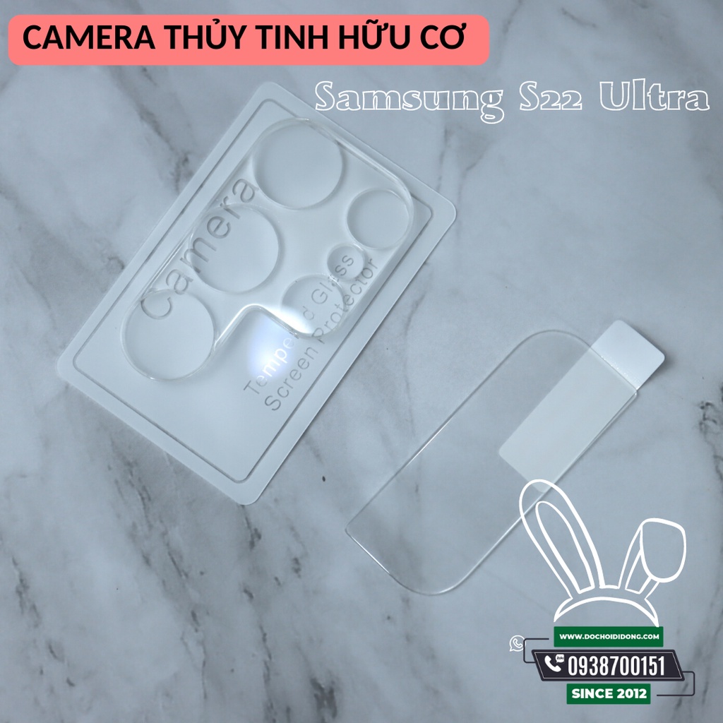 Miếng dán cường lực camera Samsung S22 + Plus Ultra 5G thủy tinh hữu cơ