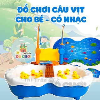 Đồ chơi câu cá cho bé hình vịt con màu vàng, hồ bơi có nam châm , có nhạc 685-30 - Thị trấn đồ chơi