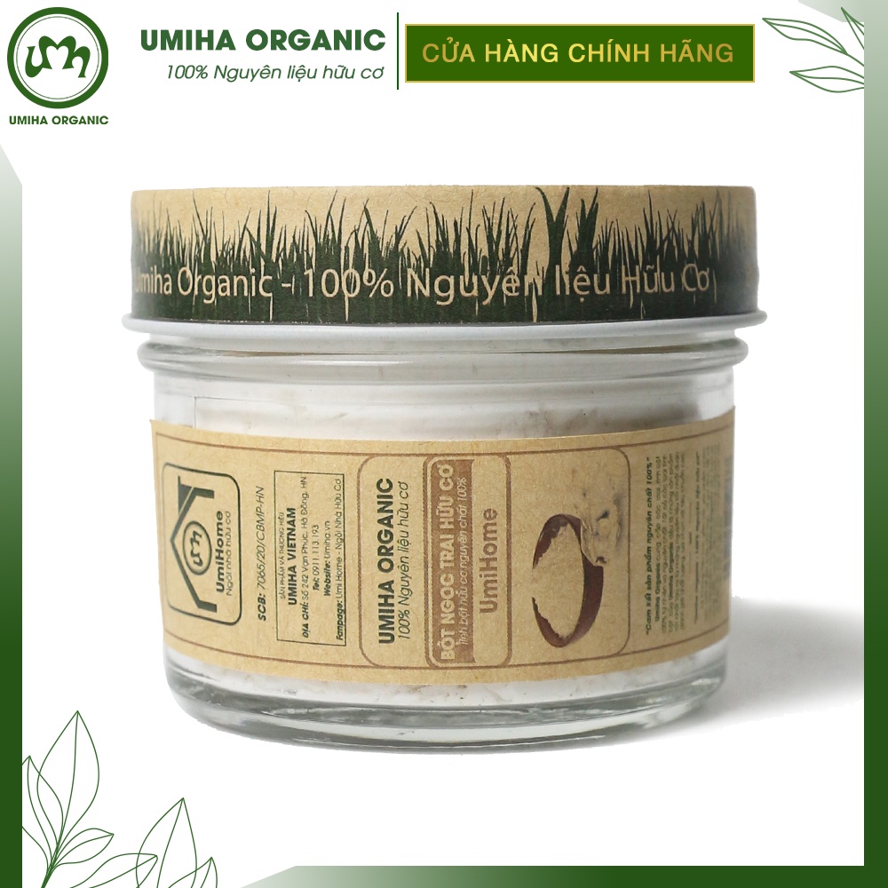 Bột Ngọc Trai nguyên chất UMIHOME hữu cơ 135G dùng đắp mặt nạ làm giảm nếp nhăn, dưỡng ẩm cho da hiệu quả