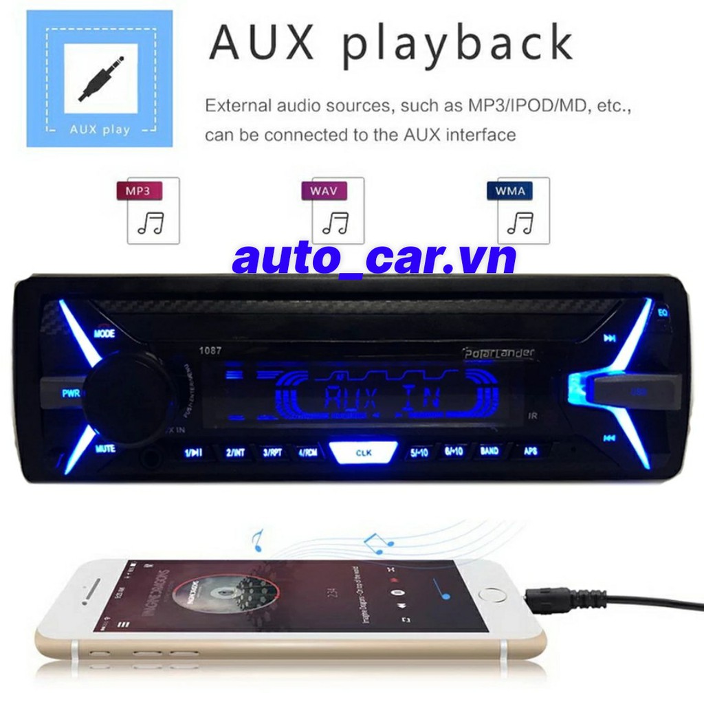 ĐẦU DVD 1 DIN CÓ BLUETOOTH CHO XE OTO, XE TẢI DC-12V