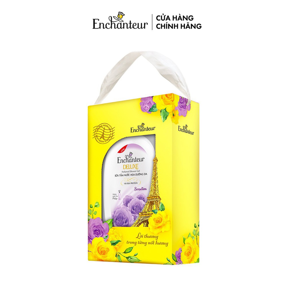 [Hộp quà] Sữa tắm nước hoa dưỡng da Enchanteur Sensation 650gr