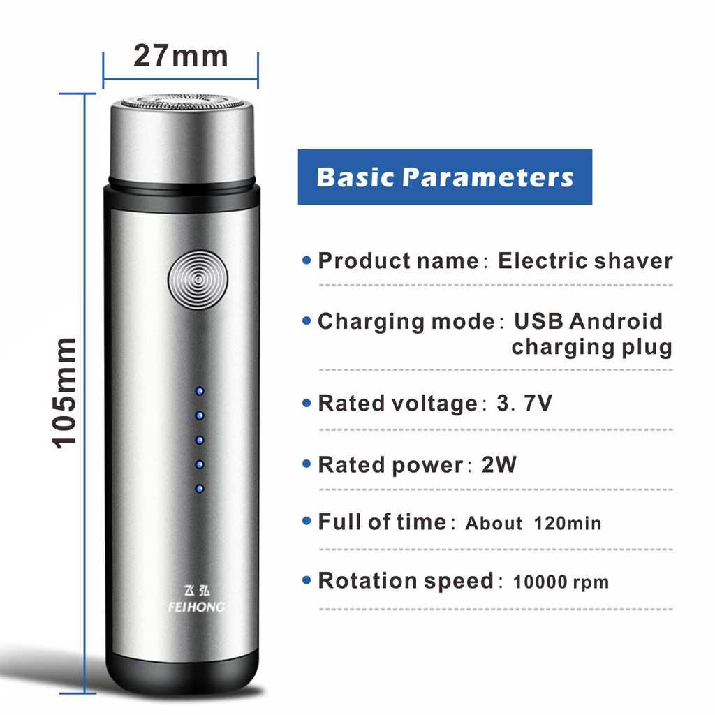 Portable Minni Electric Shaver Men Home Car Office USB Rechargeable Washable Remover Face Razor Beard Knife Self-service Hair Clipper