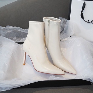 Boot da cổ cao cho nữ trơn khoá cạnh (G022) (có sẵn)