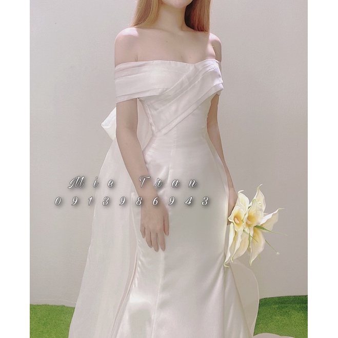 đầm cô dâu - váy cưới cô dâu đi bàn - váy cưới body cá - váy thiết kế cáo cấp
