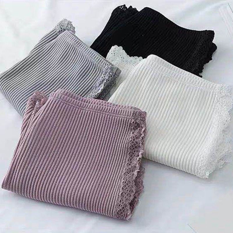 Quần mặc Váy Nữ thiết kế gân tăm phối ren mềm mại mã PASANA055