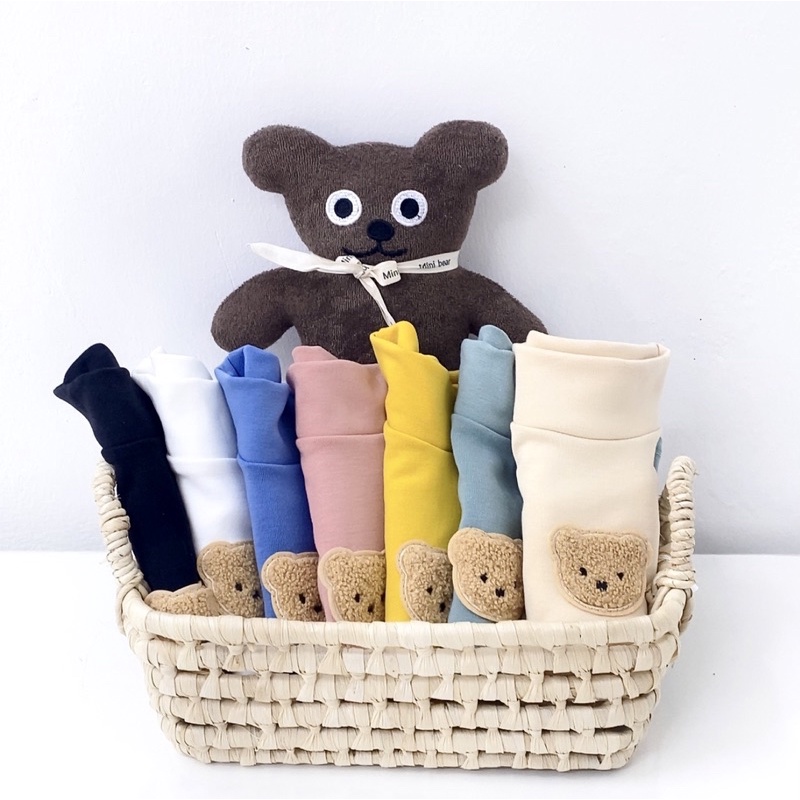 Áo giữ nhiệt cotton len gấu nâu cho bé trai bé gái 7-17kg