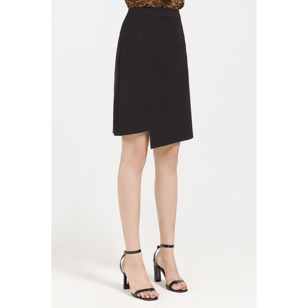 Chân váy A xẻ vát LAMER L62R20Q015 (Đen) | BigBuy360 - bigbuy360.vn