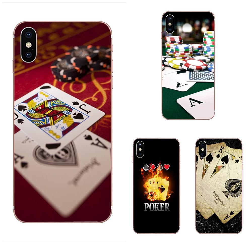 Ốp Điện Thoại Tpu Dẻo In Hình Lá Bài Casino Sang Trọng Cho Iphone 11 Pro X Xs Max Xr 4 4s 5 5c 5s Se Se2 6 6s 7 8 Plus