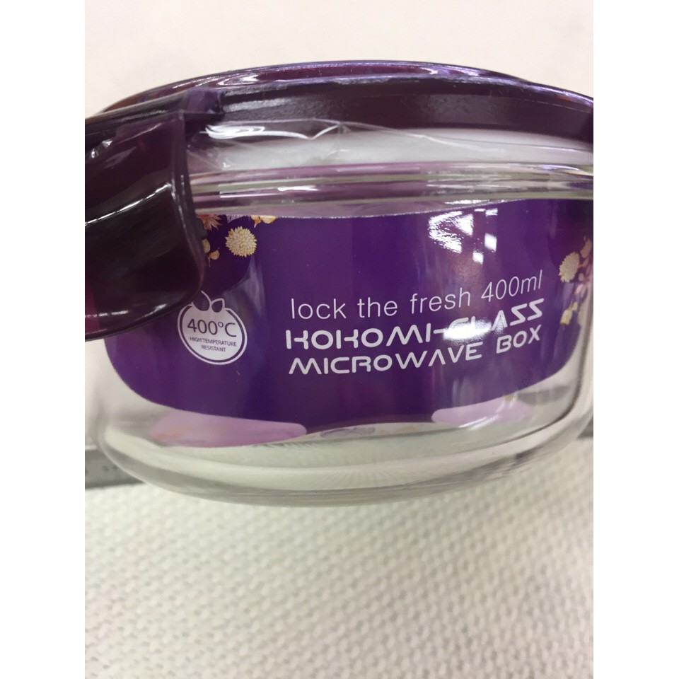 Hộp lạnh thủy tinh tròn 400 ml hàn quốc 2273