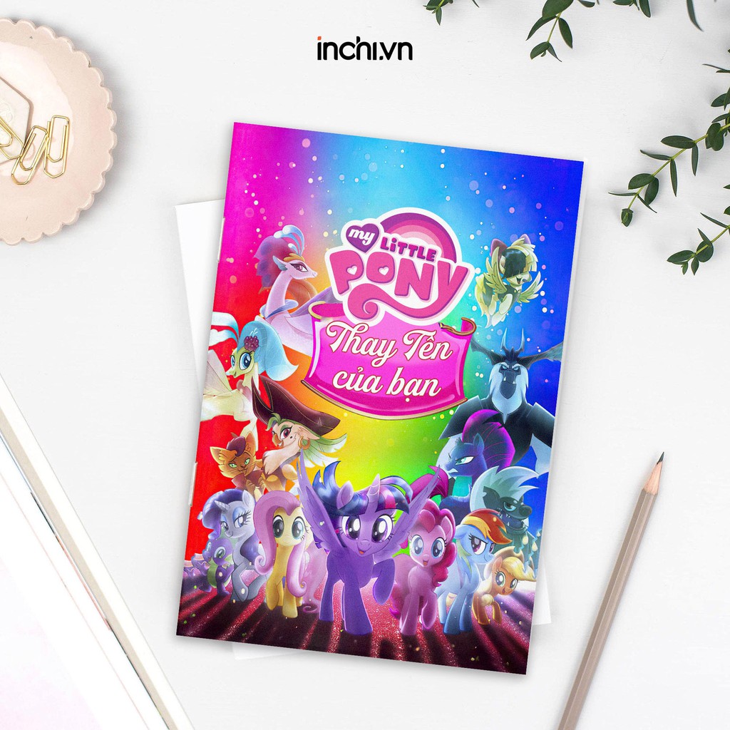 ( KỲ LÂN TÝ HON ) 10 MẪU VỞ KẺ NGANG 120 TRANG IN TÊN THEO YÊU CẦU CÙNG HÌNH LITTLE PONY SIÊU ĐÁNG YÊU - VỞ NĂM HỌC MỚI