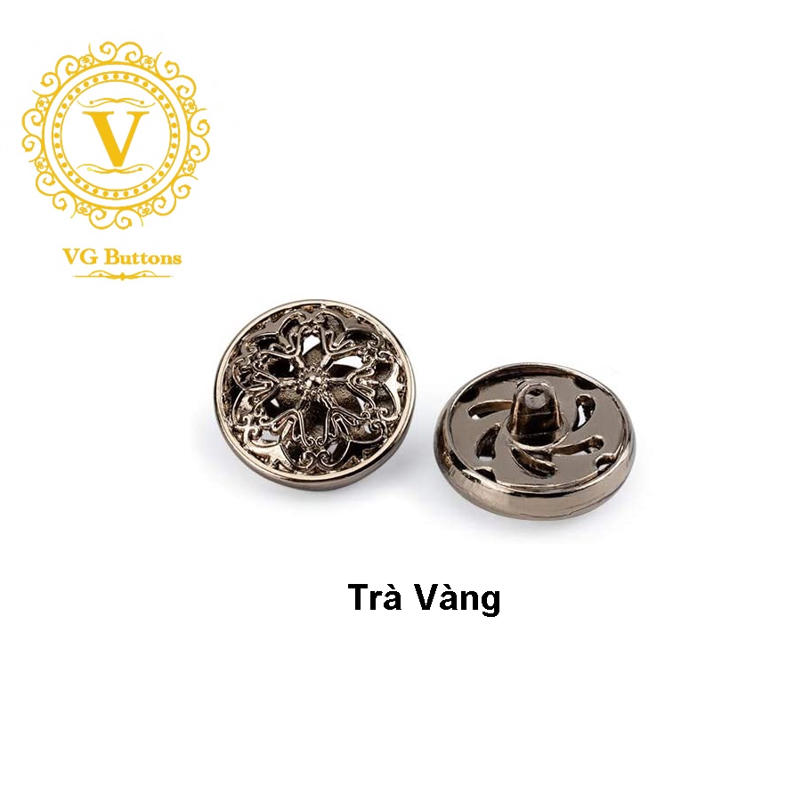 Cúc kim loại khoét rỗng phong cách vintage, phù hợp áo blazer, áo vest nam và nữ, áo khoác măng tô, áo dạ