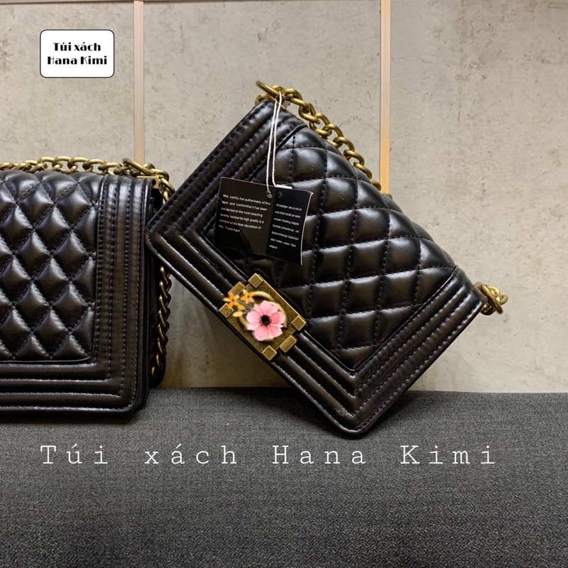 Túi xách đeo chéo nữ, Túi BOY trần ô trám ( Size 20- Size 26)