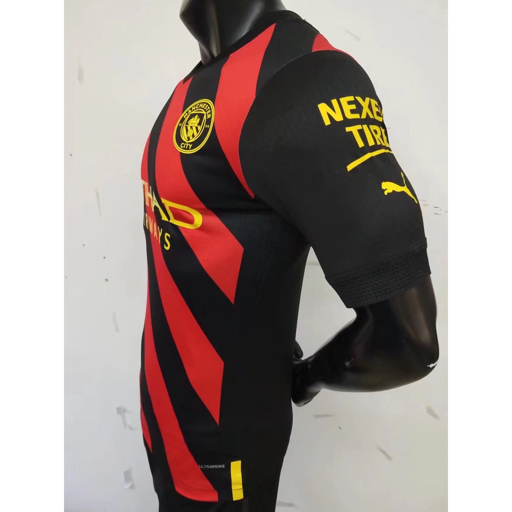 Áo Bóng Đá 22 / 23 Manchester City Màu Đỏ Đen